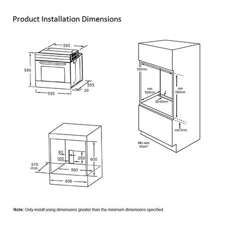 Belling BI603MFCBLK 60cm Single Electric Multifunction Built-In Oven